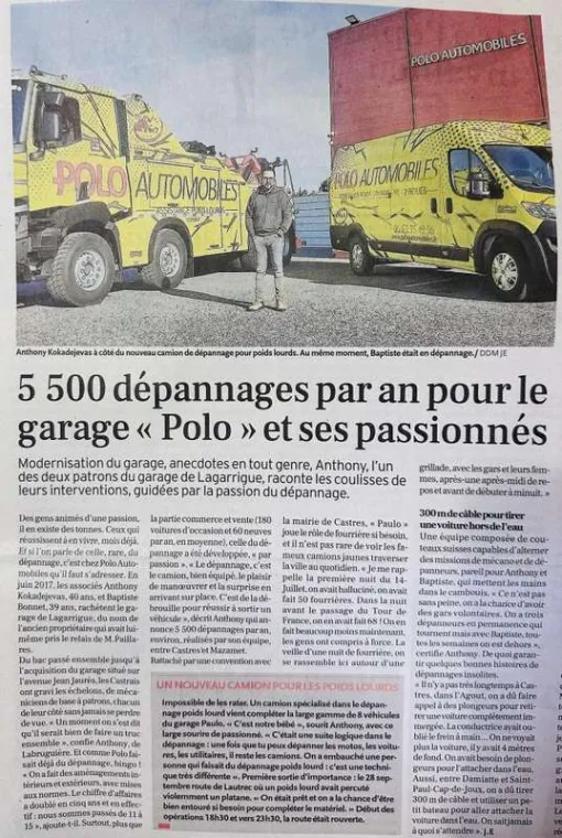 Polo automobiles présent sur votre dépêche !, Lagarrigue, POLO AUTOMOBILES